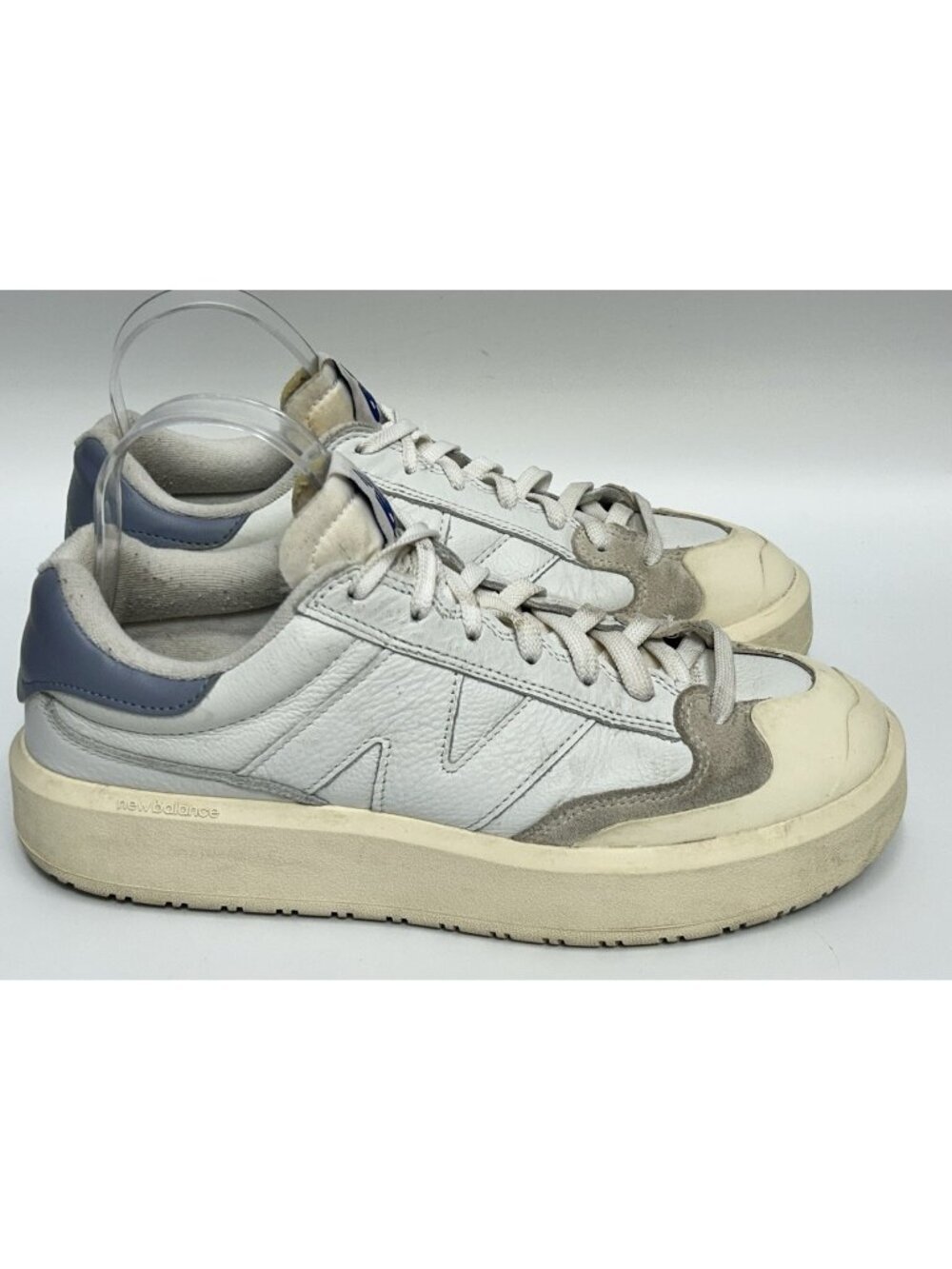 New Balance CT302 Shoes Mens Size 9.5 White Grey Comfort Athletic Chunky